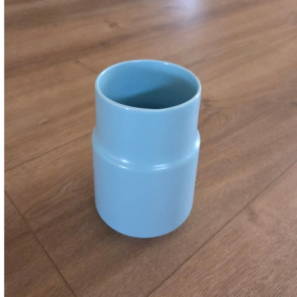 Vintage Poole Pottery England Vase‎ Pale Blue Cylinder Bud Vase Collectible